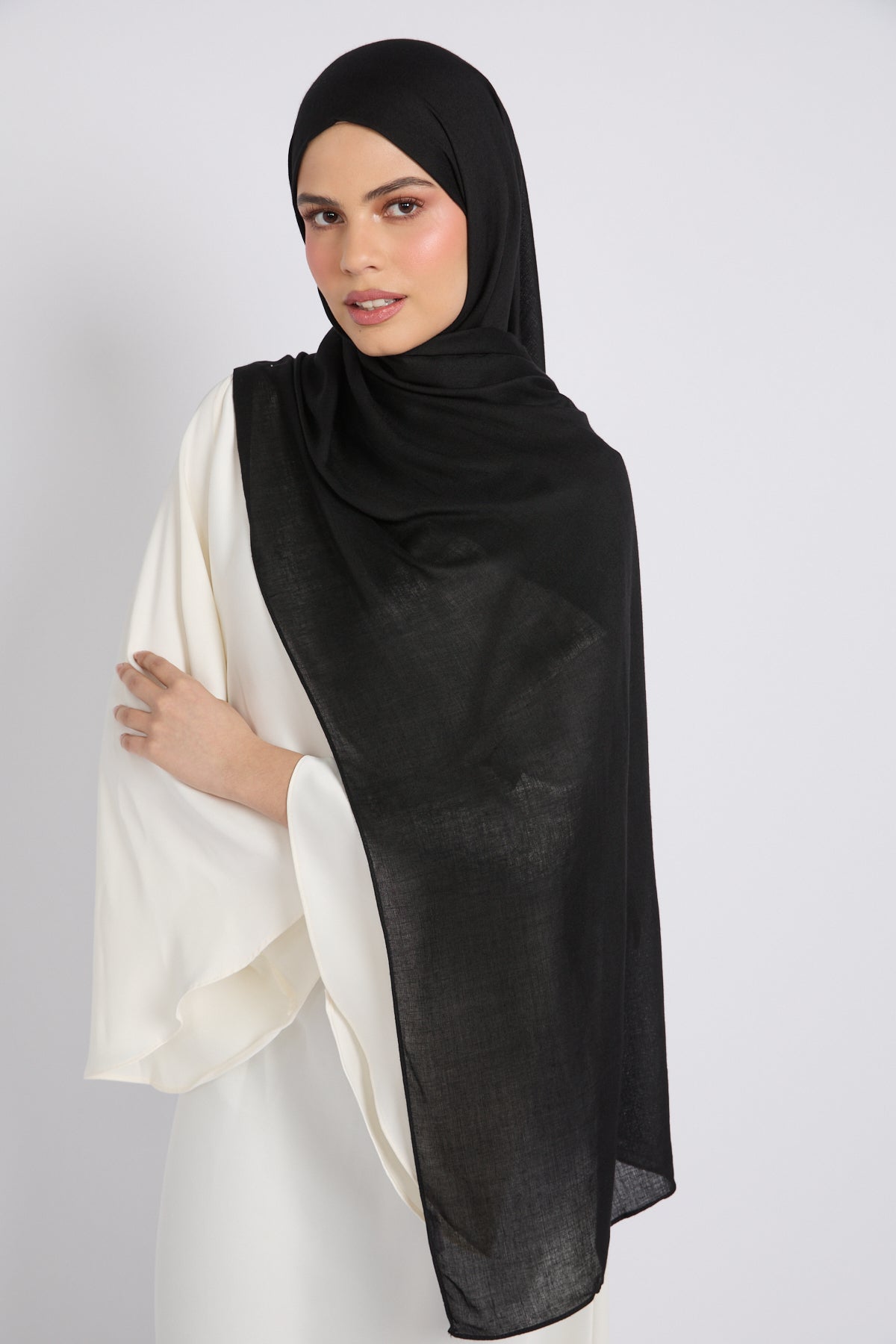 Hijab Bambou Modal Premium - Noir