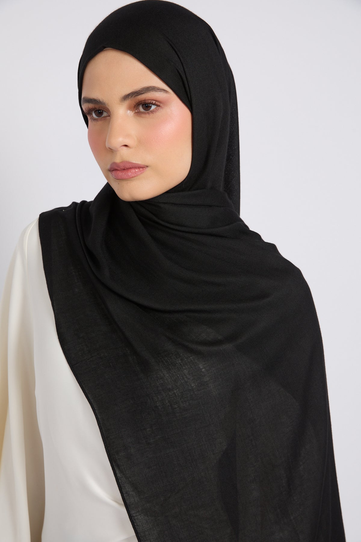 Hijab Bambou Modal Premium - Noir