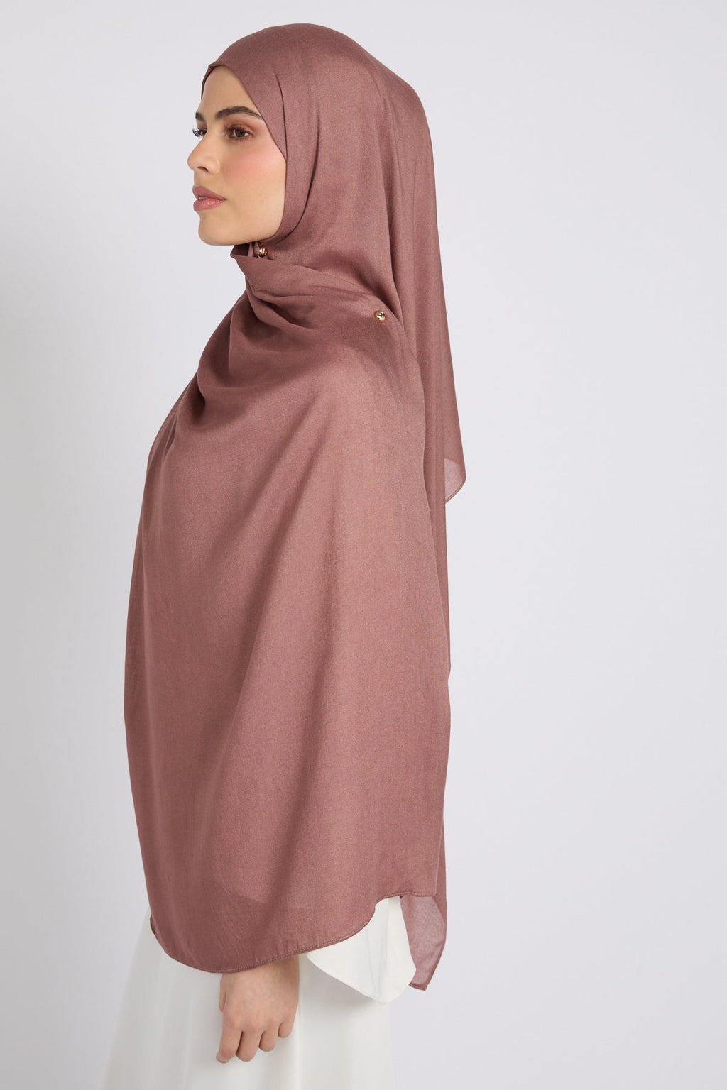 Hijab Bambou Modal Premium - Taupe Profond