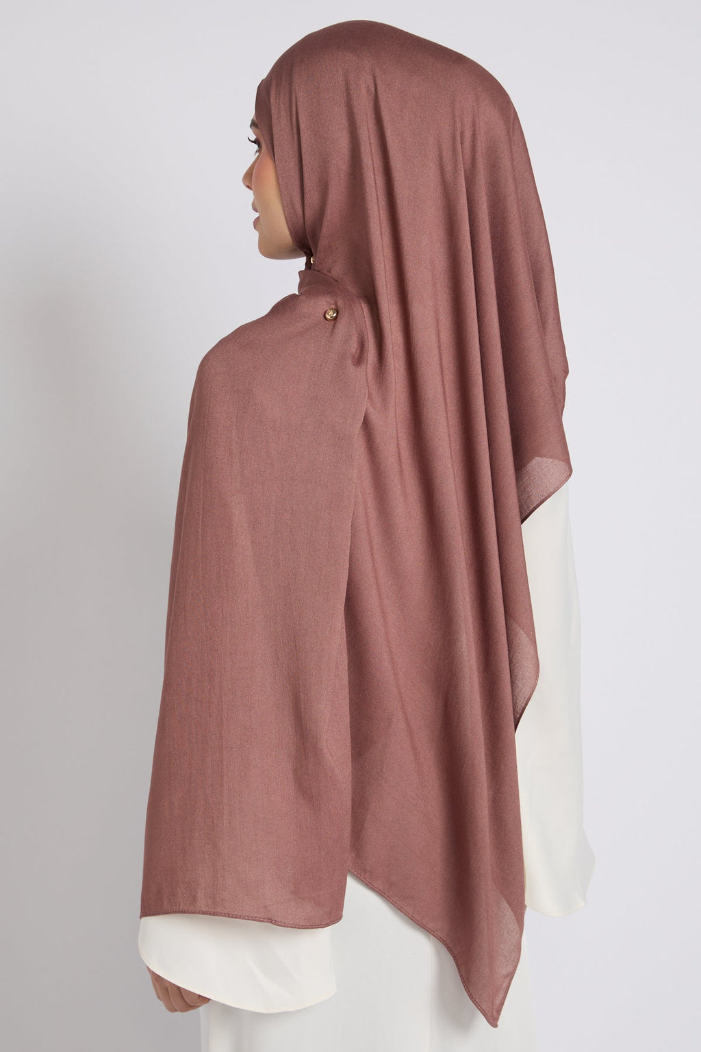 Hijab Bambou Modal Premium - Taupe Profond