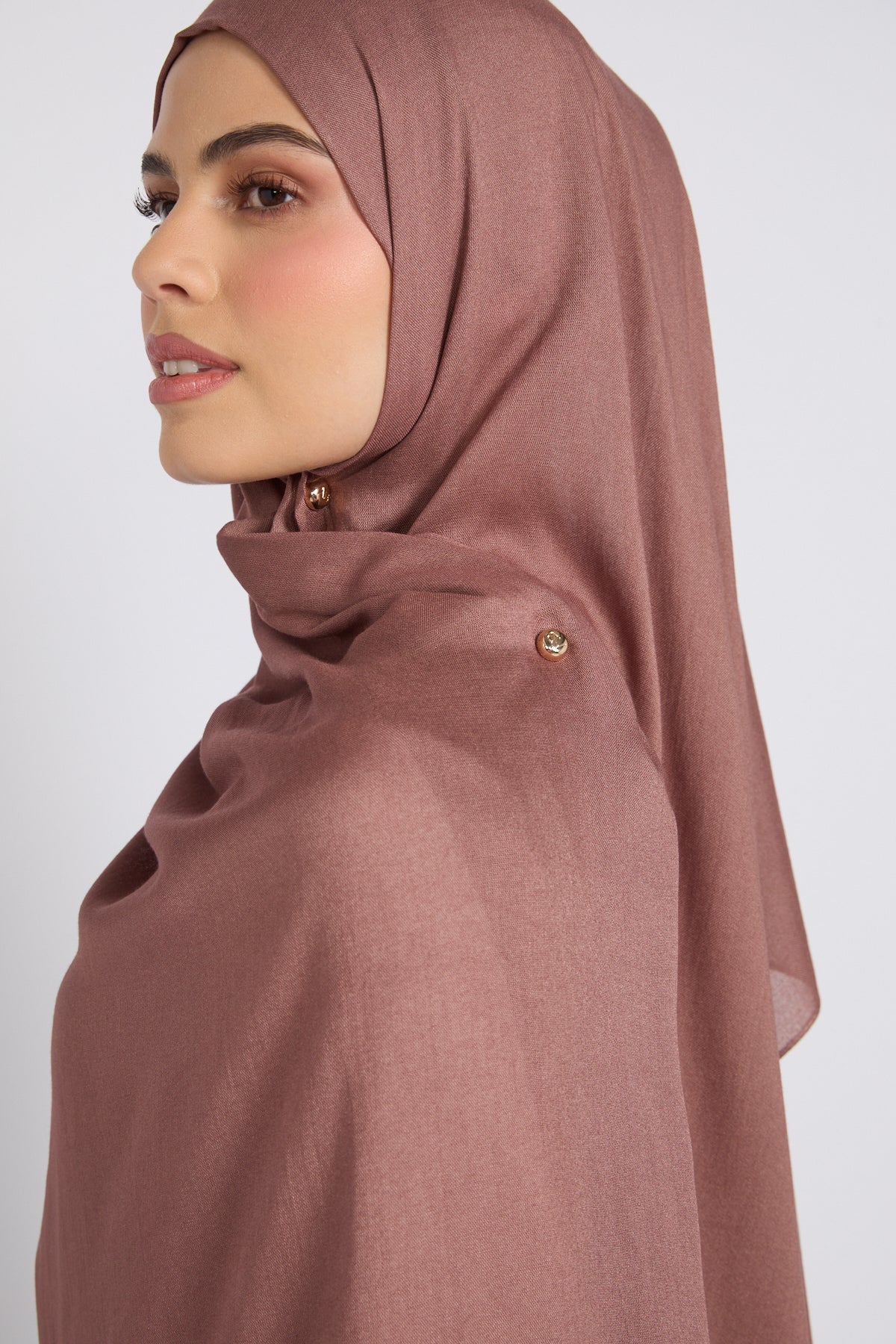 Hijab Bambou Modal Premium - Taupe Profond