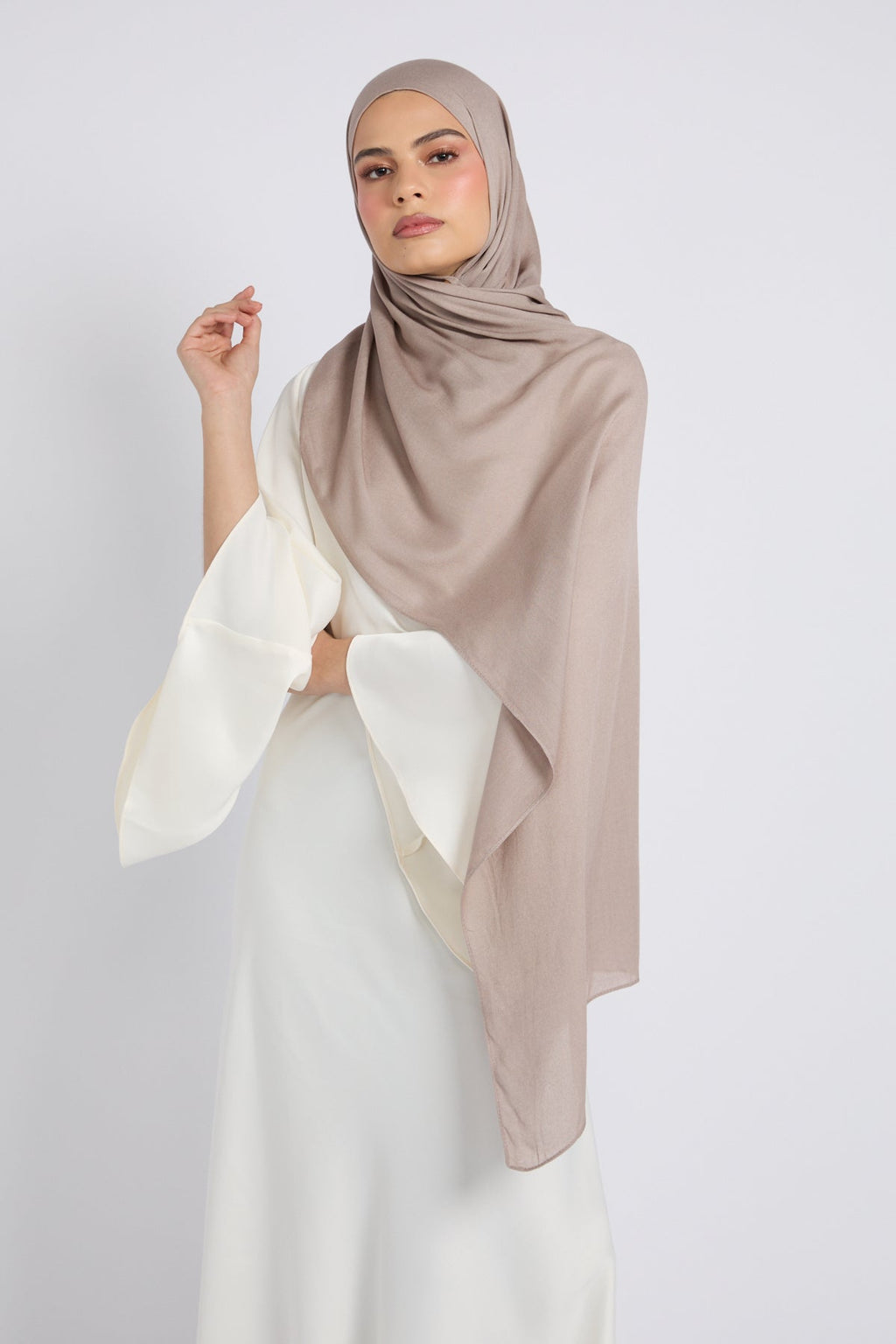 Hijab Bambou Modal Premium - Colombe