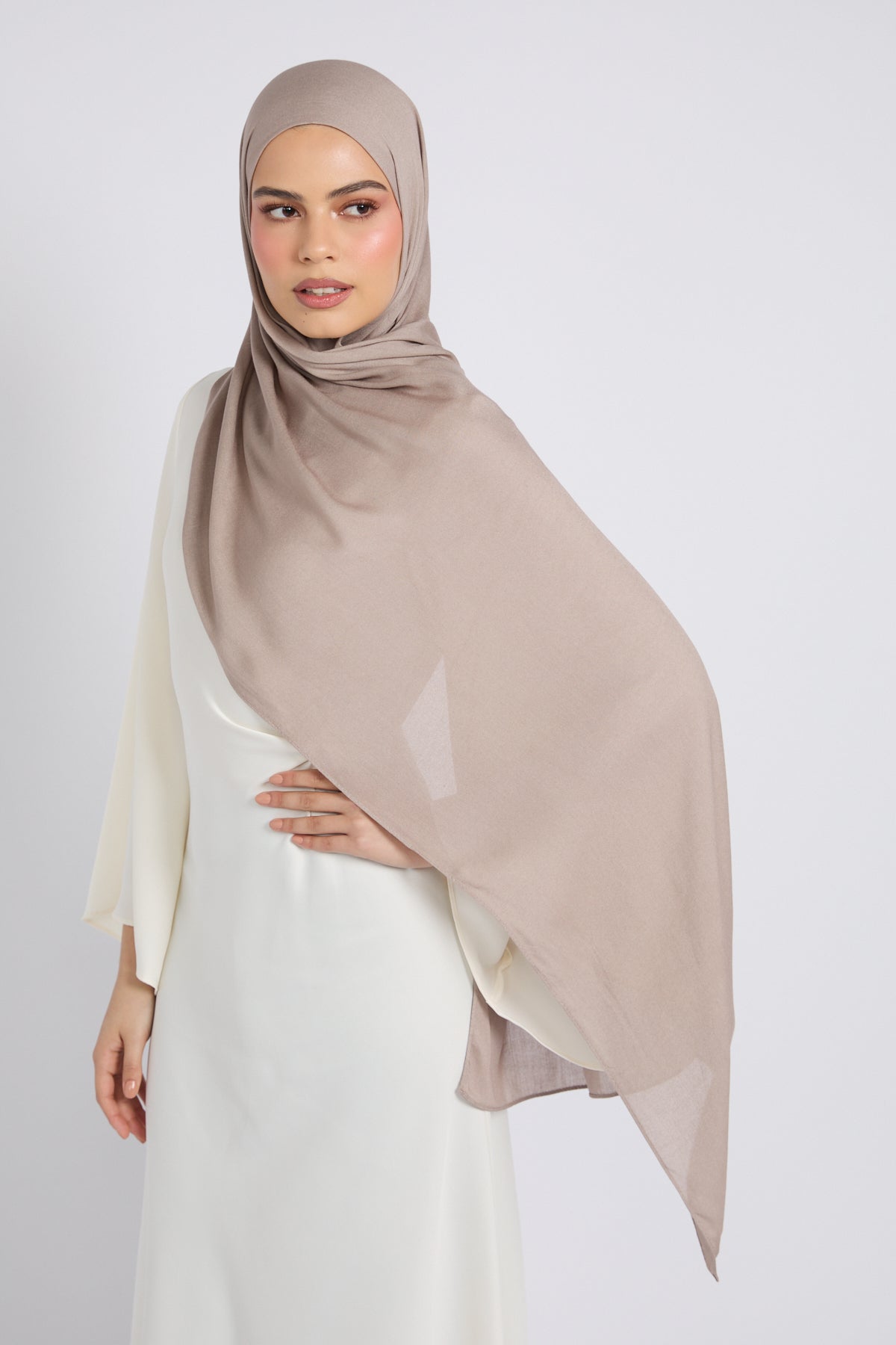 Hijab Bambou Modal Premium - Colombe
