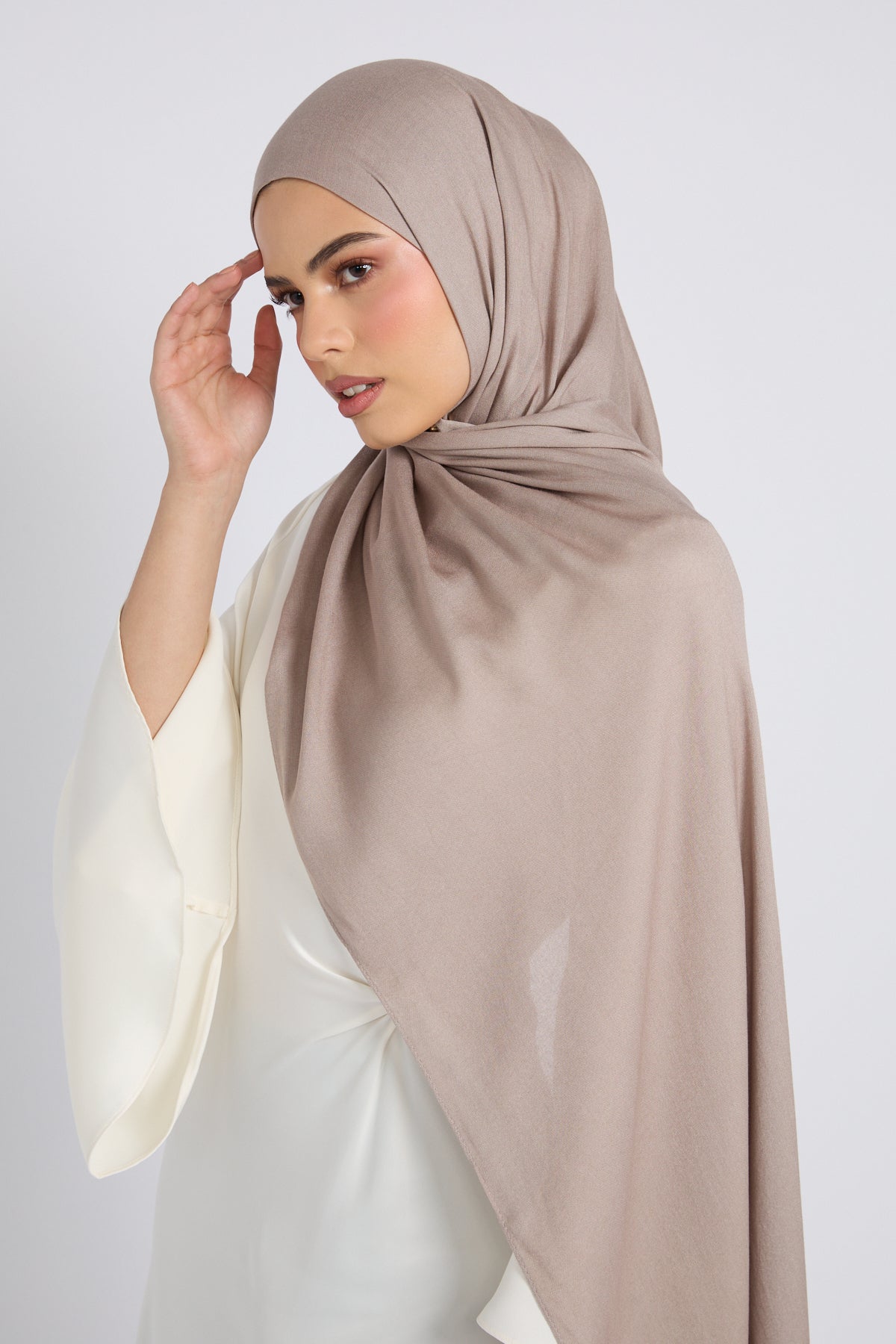 Hijab Bambou Modal Premium - Colombe