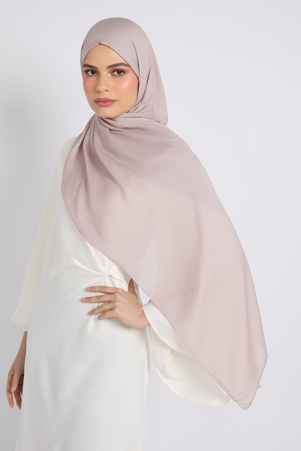 Hijab Bambou Modal Premium - Cendre Lilas