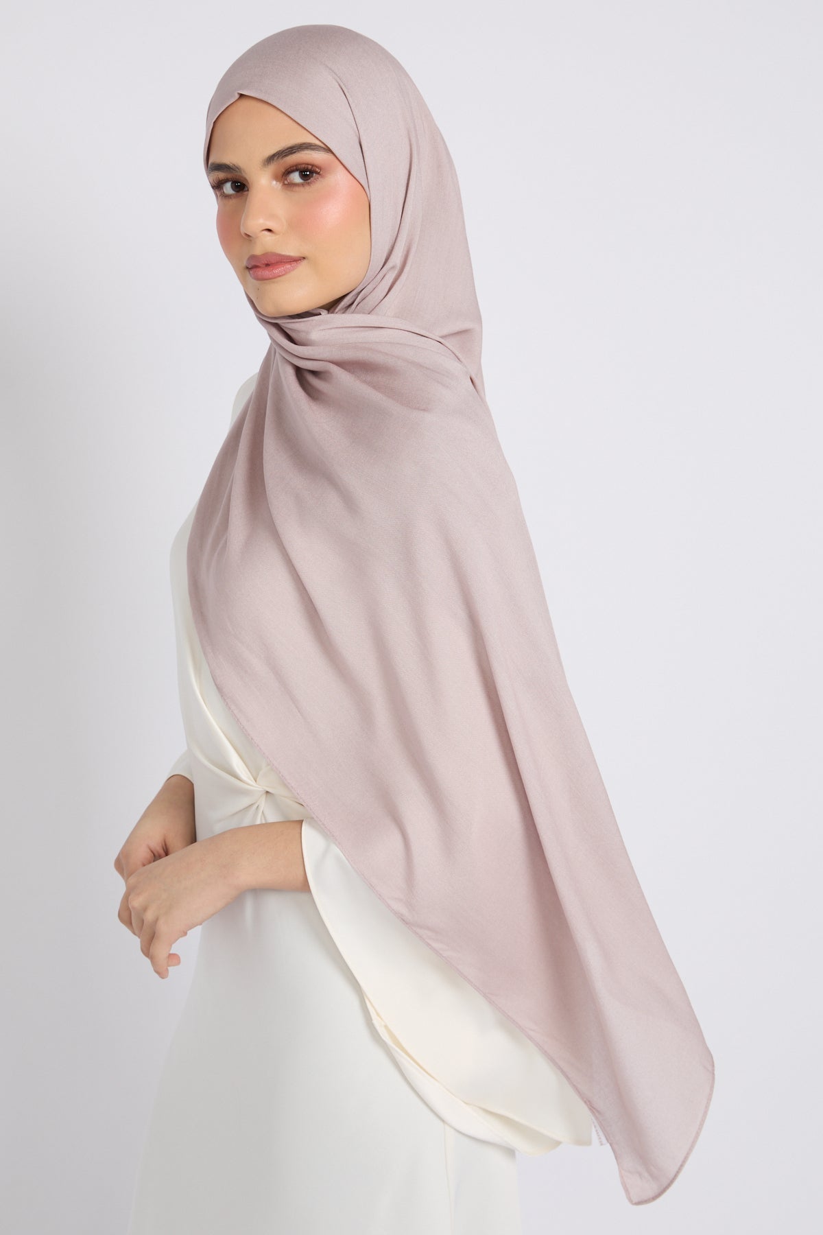 Hijab Bambou Modal Premium - Cendre Lilas