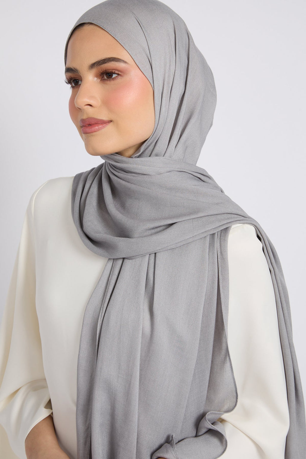 Hijab Bambou Modal Premium - Brume de Lune