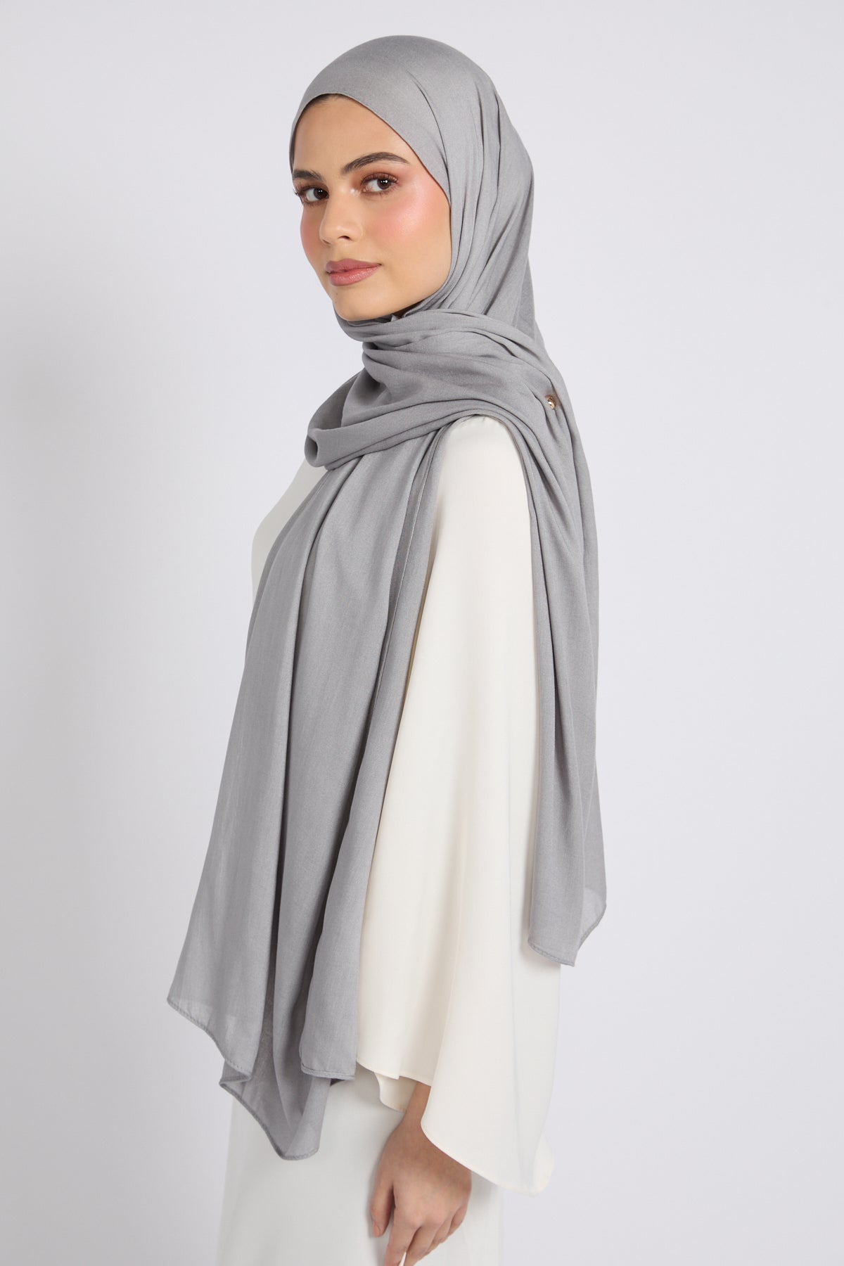 Hijab Bambou Modal Premium - Brume de Lune