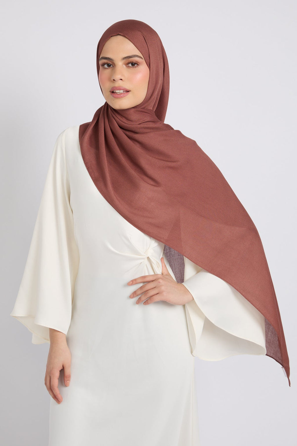 Hijab Bambou Modal Premium - Noix de Muscade