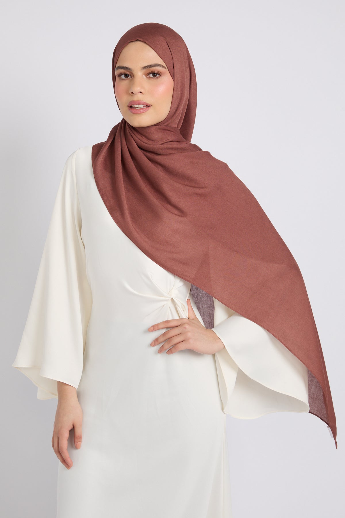 Hijab Bambou Modal Premium - Noix de Muscade