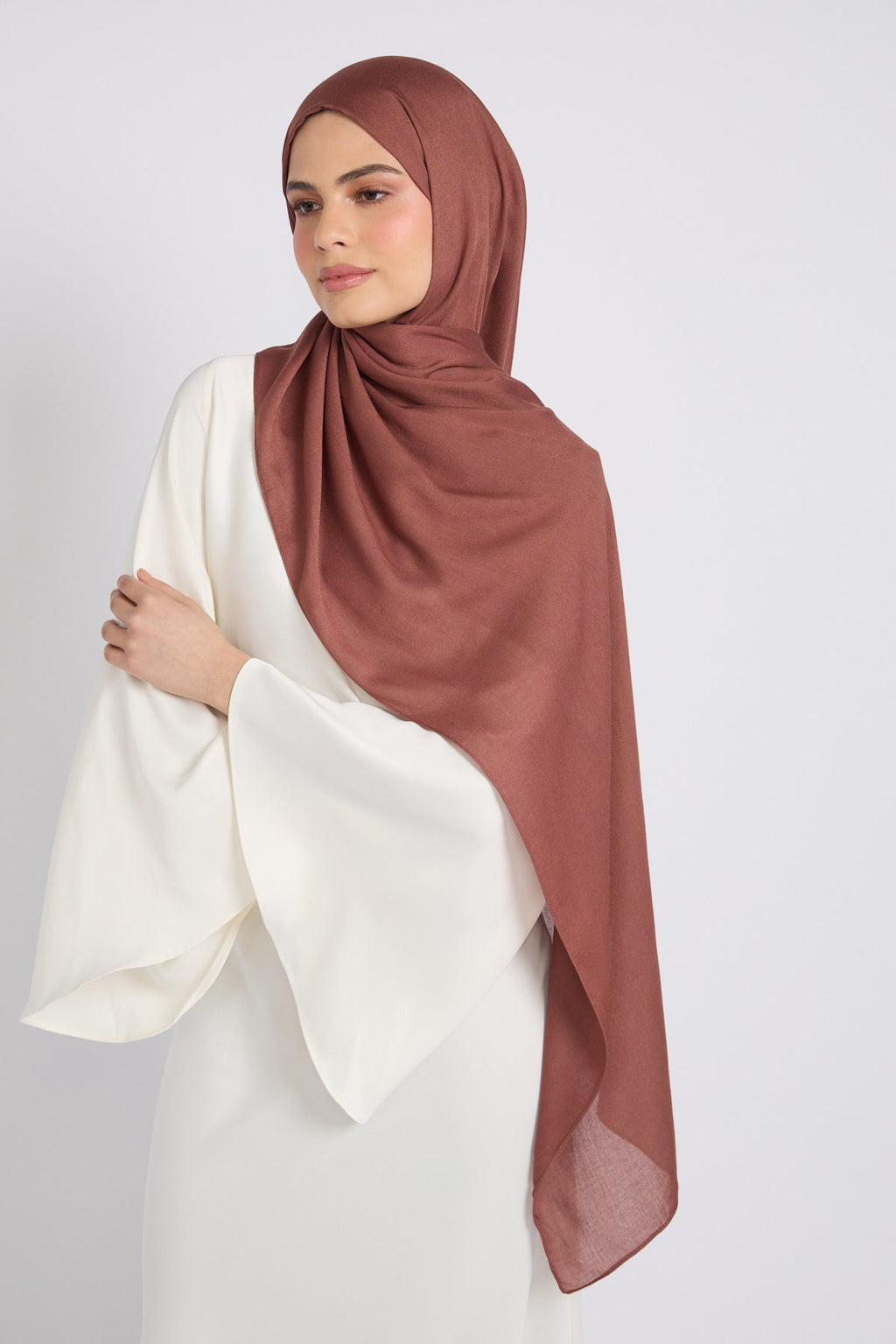 Hijab Bambou Modal Premium - Noix de Muscade