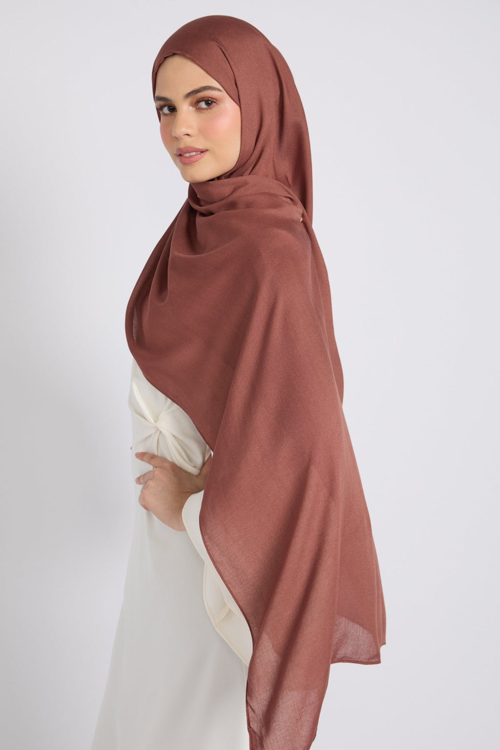 Hijab Bambou Modal Premium - Noix de Muscade