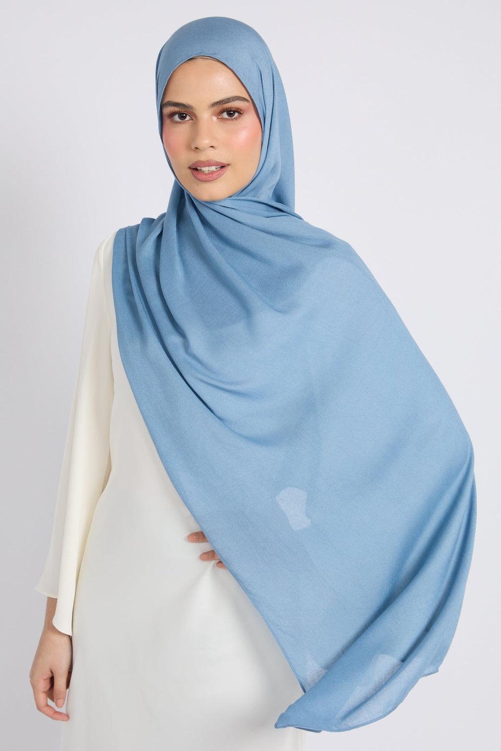 Hijab Bambou Modal Premium - Bleu Poudre