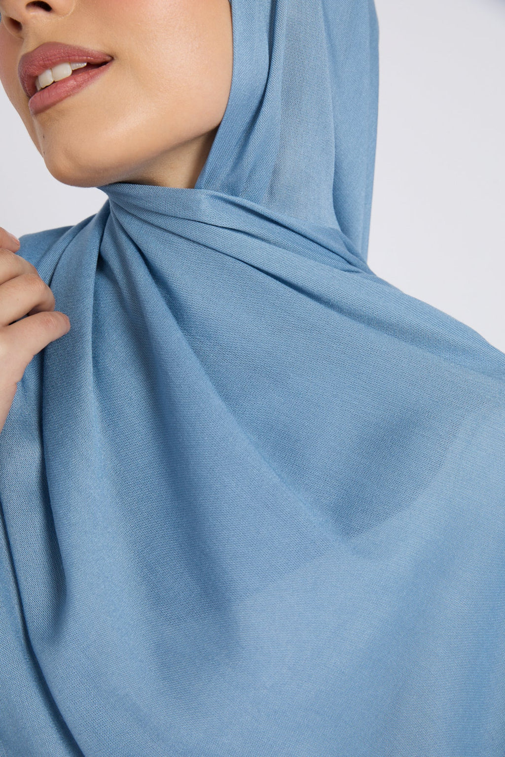 Hijab Bambou Modal Premium - Bleu Poudre