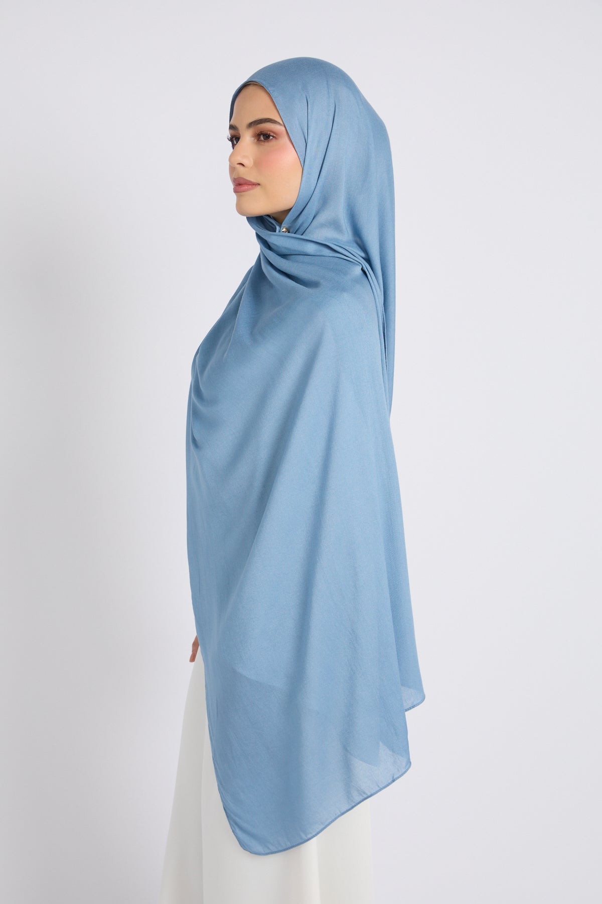 Hijab Bambou Modal Premium - Bleu Poudre