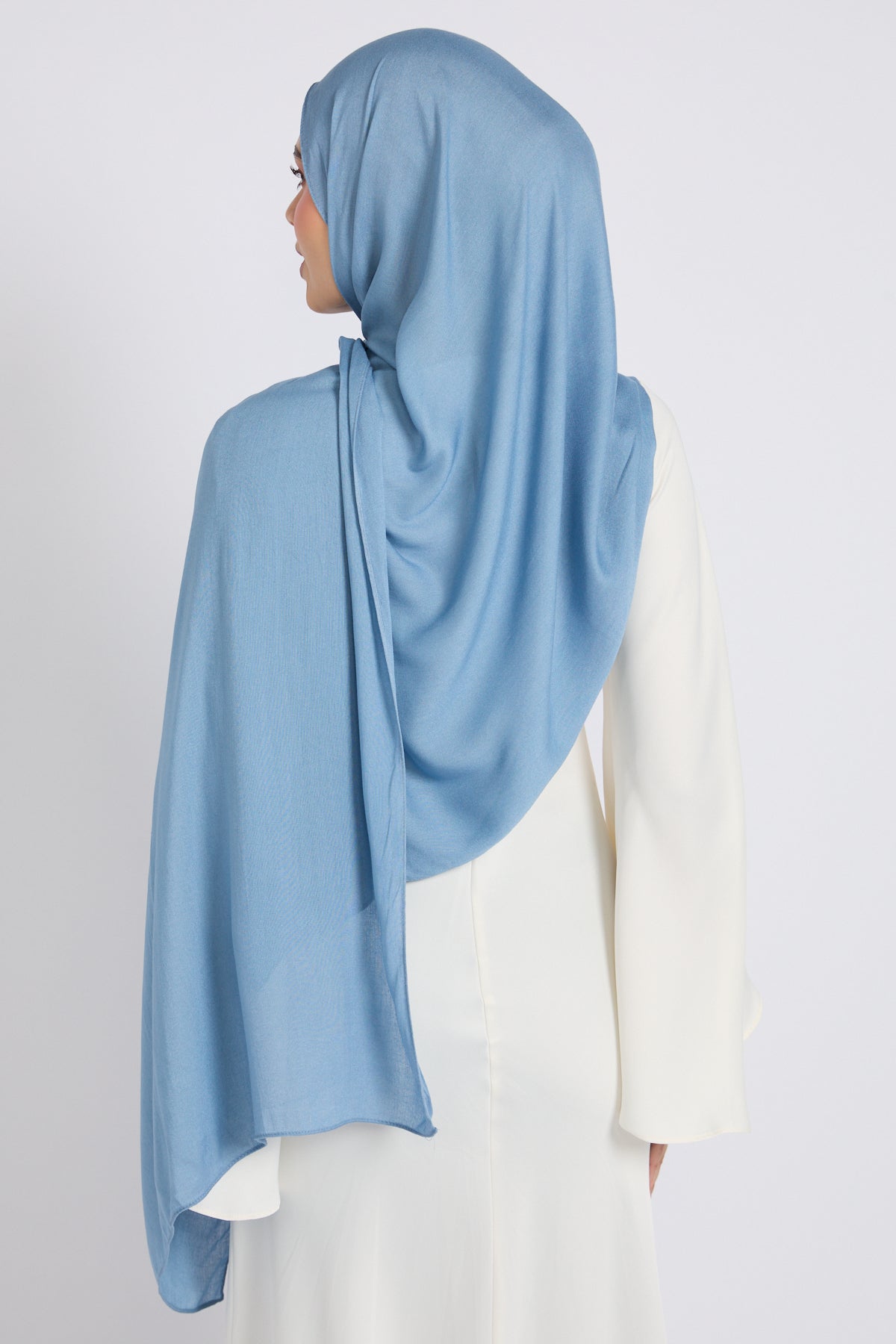 Hijab Bambou Modal Premium - Bleu Poudre