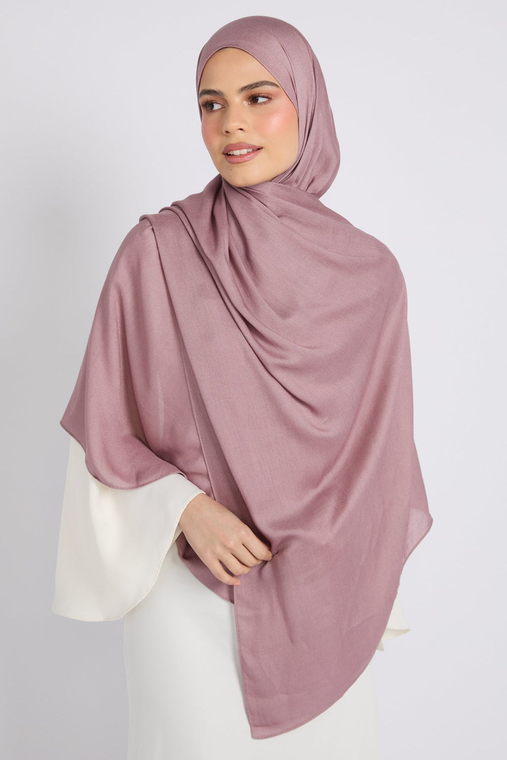 Hijab Bambou Modal Premium - Colombe Violette