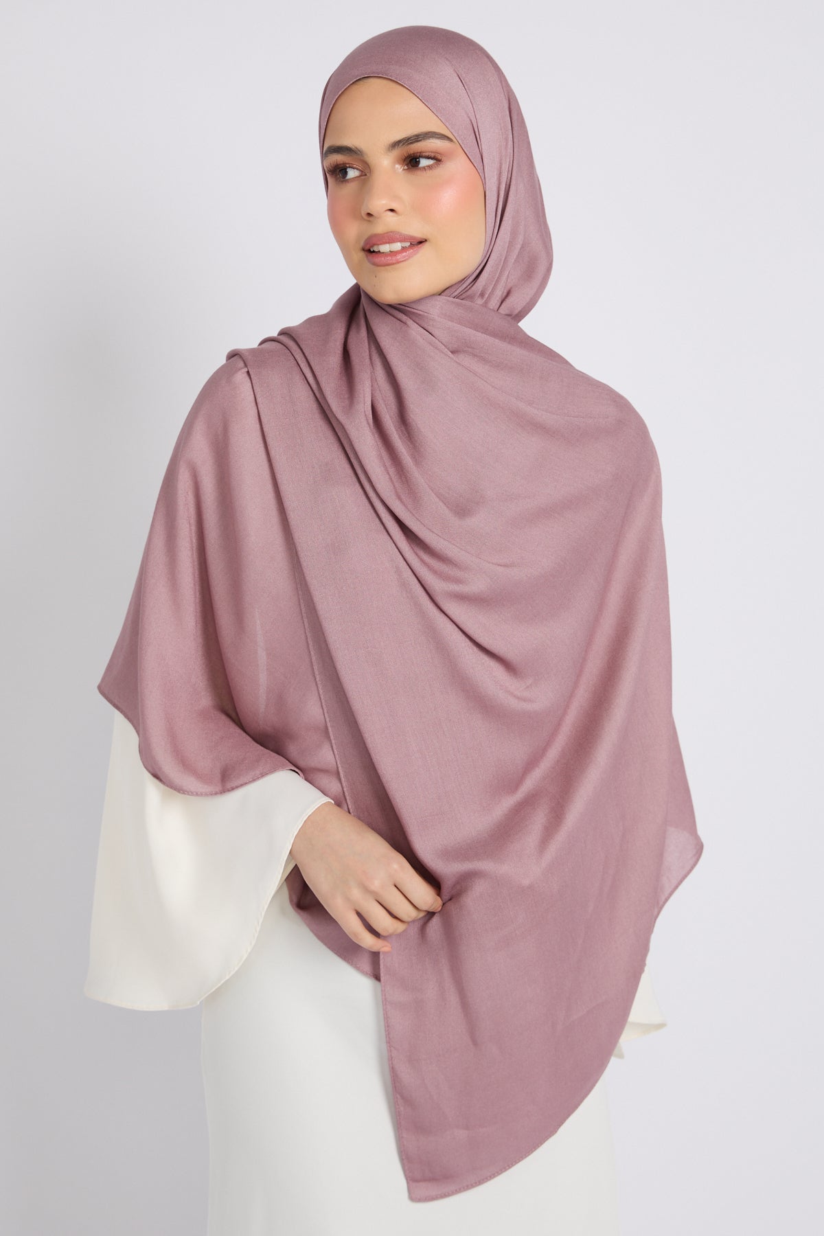 Hijab Bambou Modal Premium - Colombe Violette