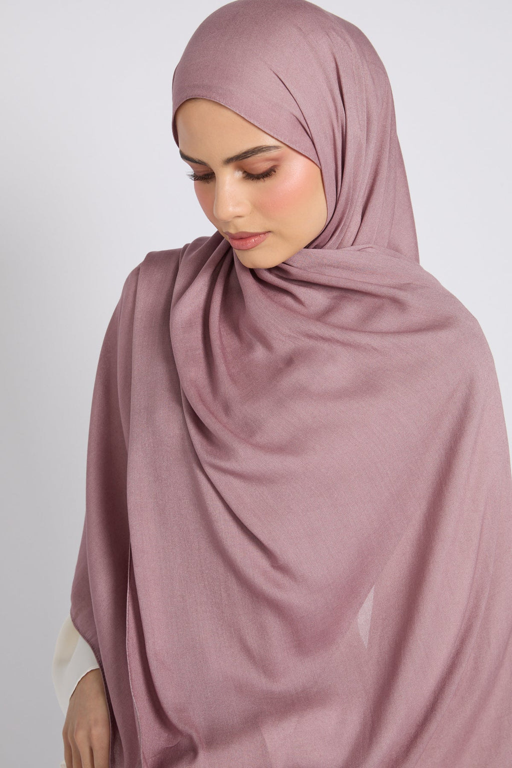 Hijab Bambou Modal Premium - Colombe Violette
