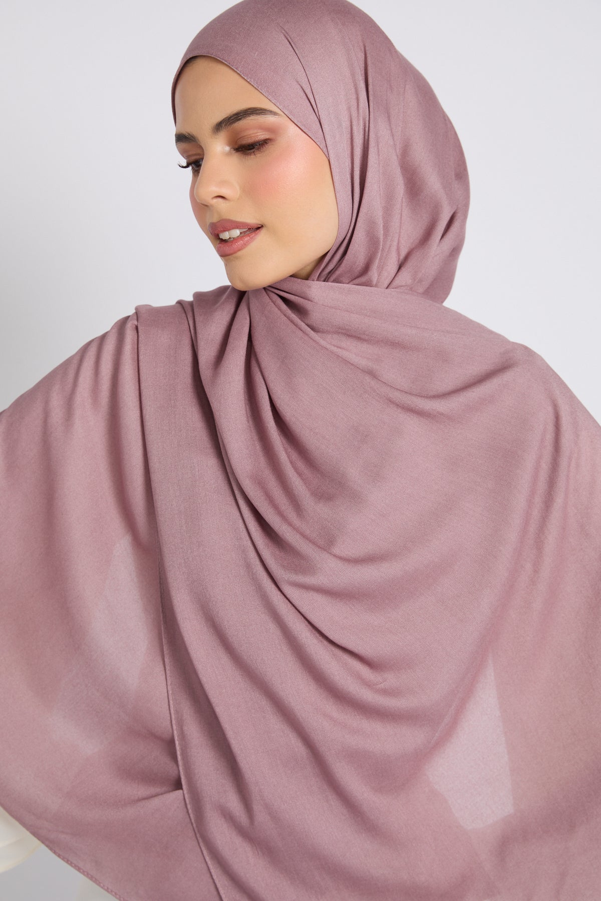 Hijab Bambou Modal Premium - Colombe Violette