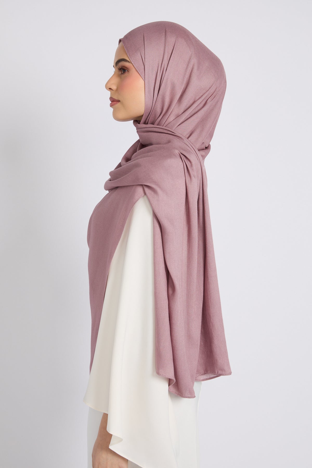Hijab Bambou Modal Premium - Colombe Violette
