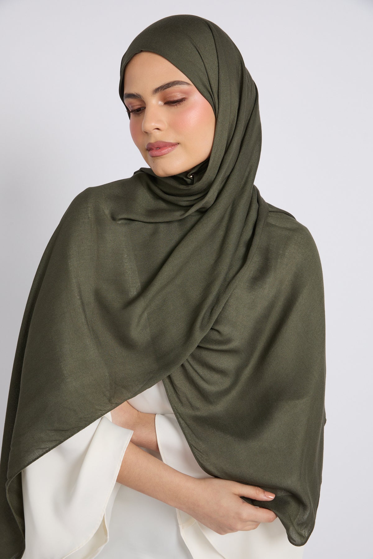 Hijab Bambou Modal Premium - Mousse Hivernale