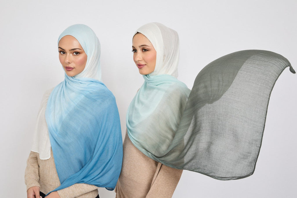 Hijab Modal Ombré - Océan