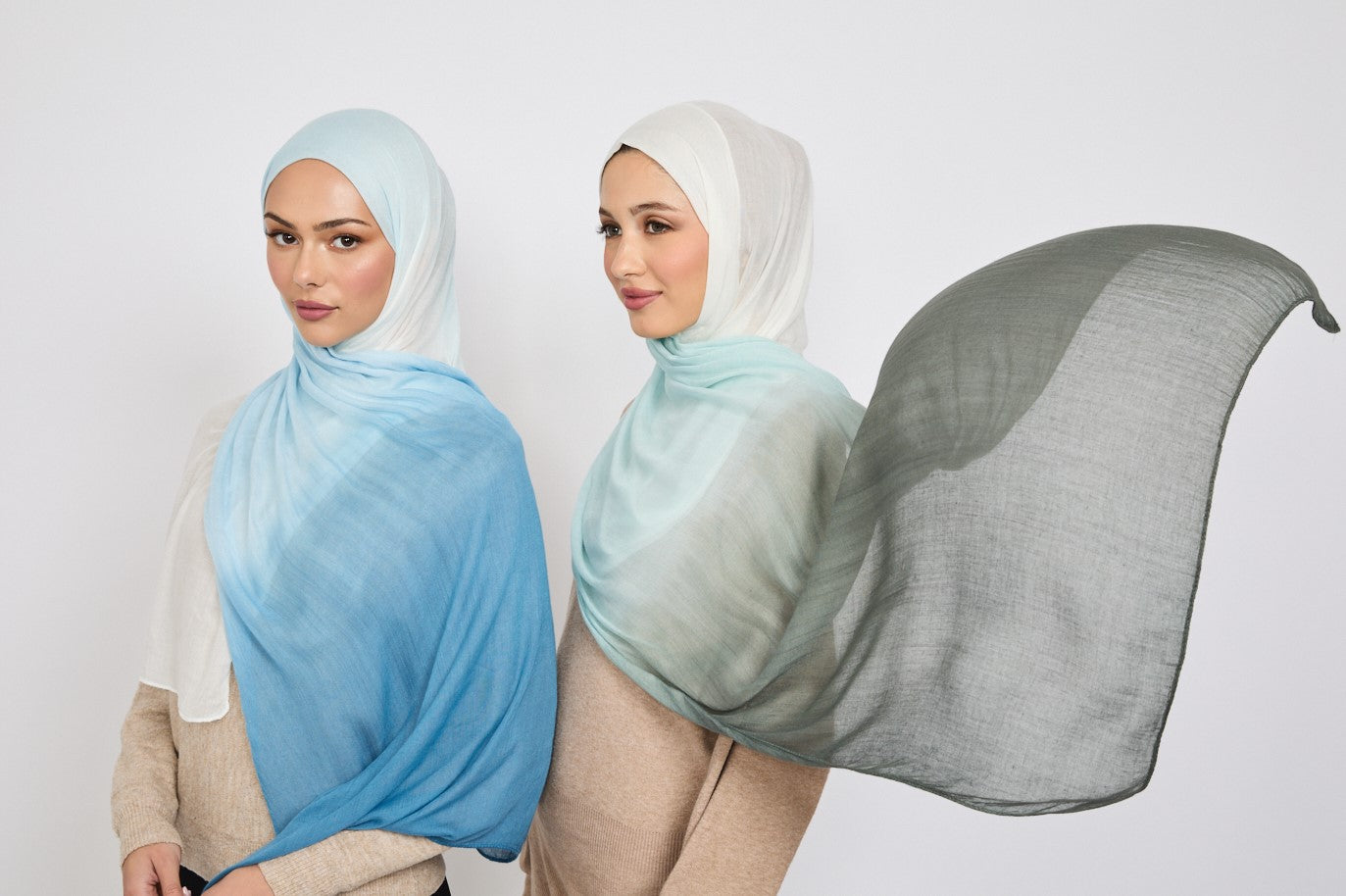 Hijab Modal Ombré - Océan