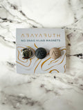 Lot de 3 Aimants Hijab Premium - Caviar, Noir Mat et Nude