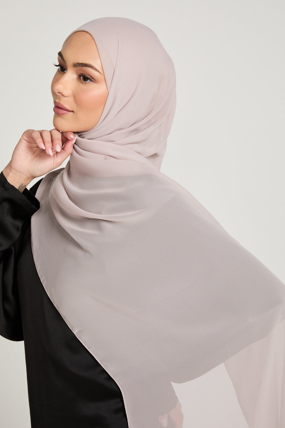 Hijab Georgette Luxe - Taupe Rosé