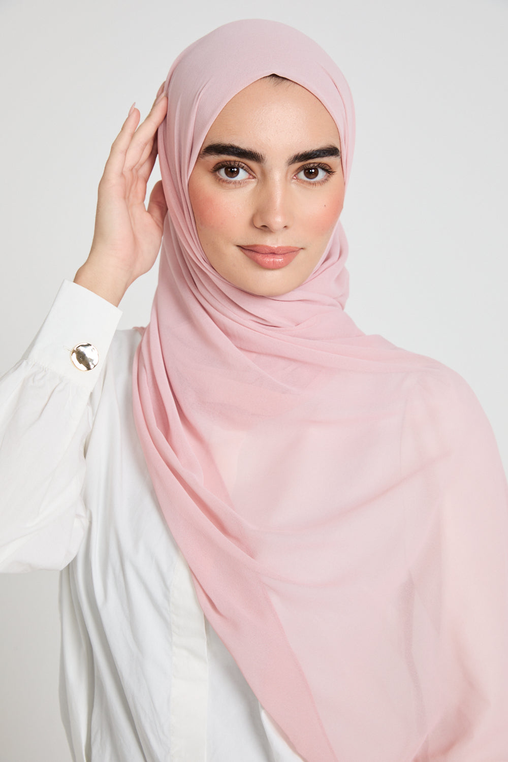 Hijab Mousseline Douce Luxe - Rose Clair