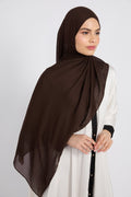 Hijab Coton Modal Premium - Prune Chocolatée