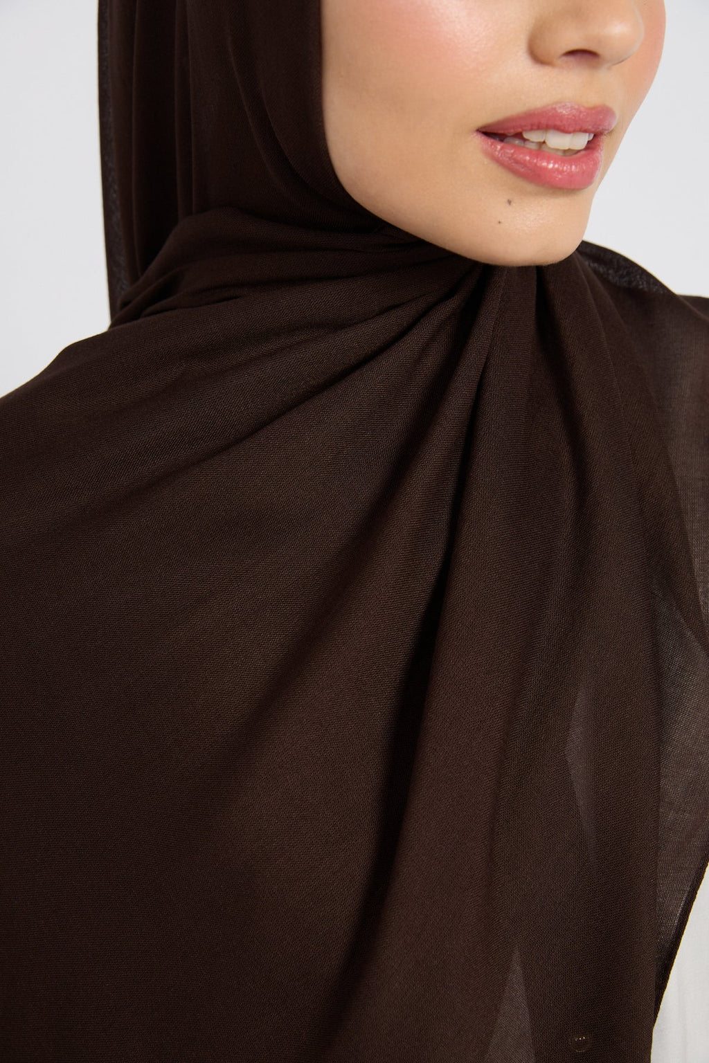 Hijab Coton Modal Premium - Prune Chocolatée