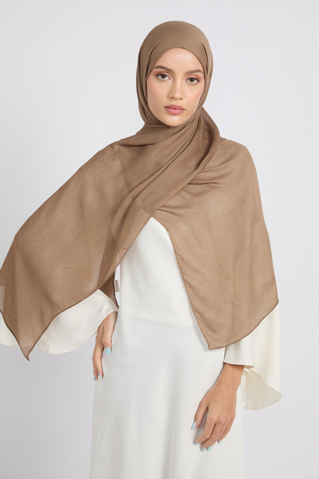 Hijab Coton Modal Premium - Beige Savane