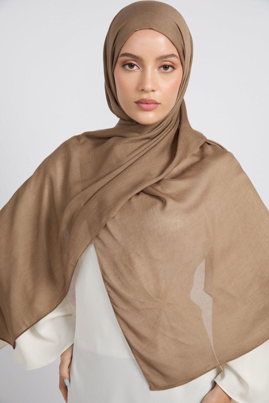 Hijab Coton Modal Premium - Beige Savane