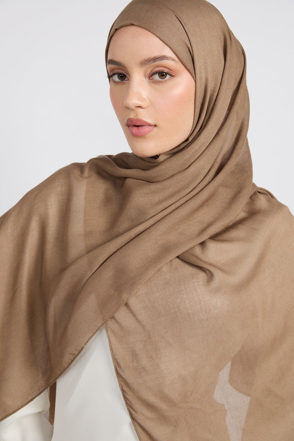 Hijab Coton Modal Premium - Beige Savane