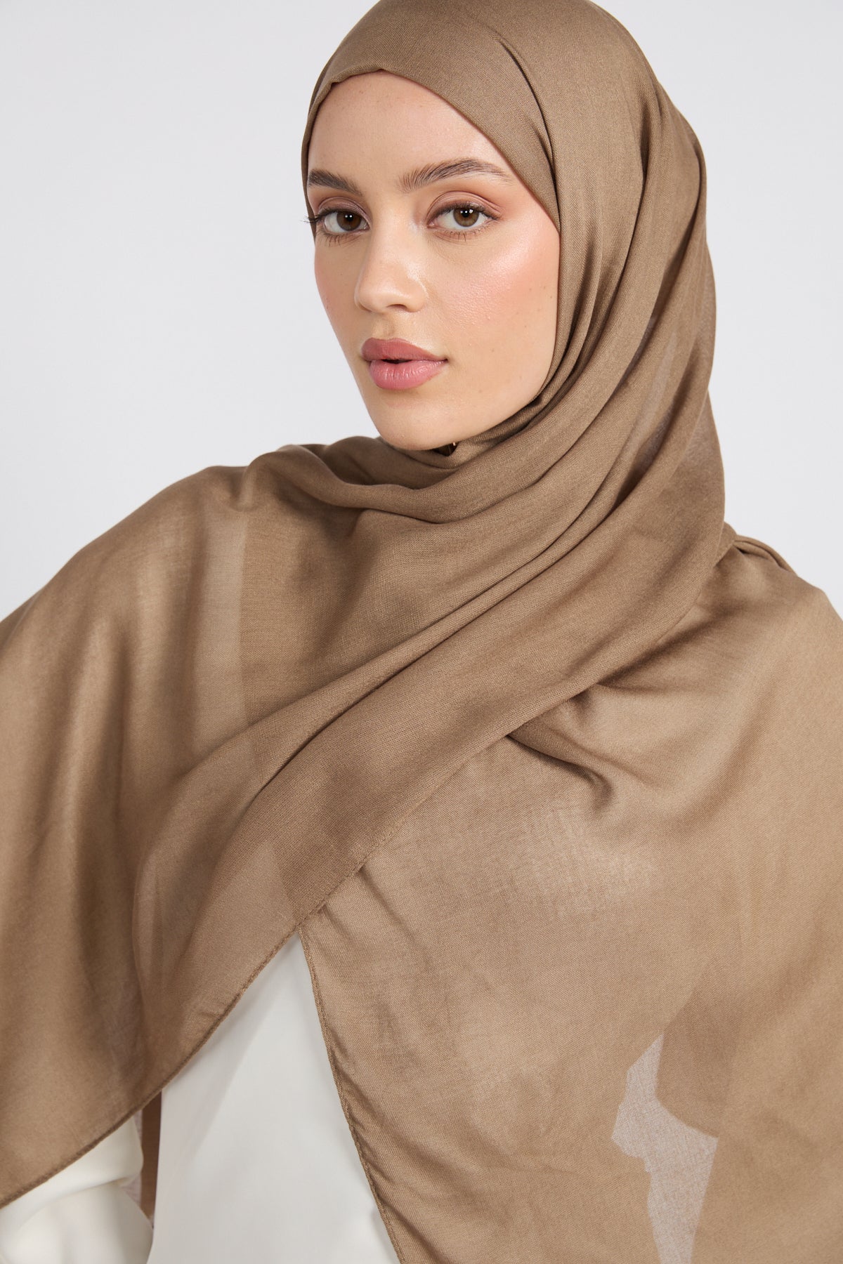 Hijab Coton Modal Premium - Beige Savane