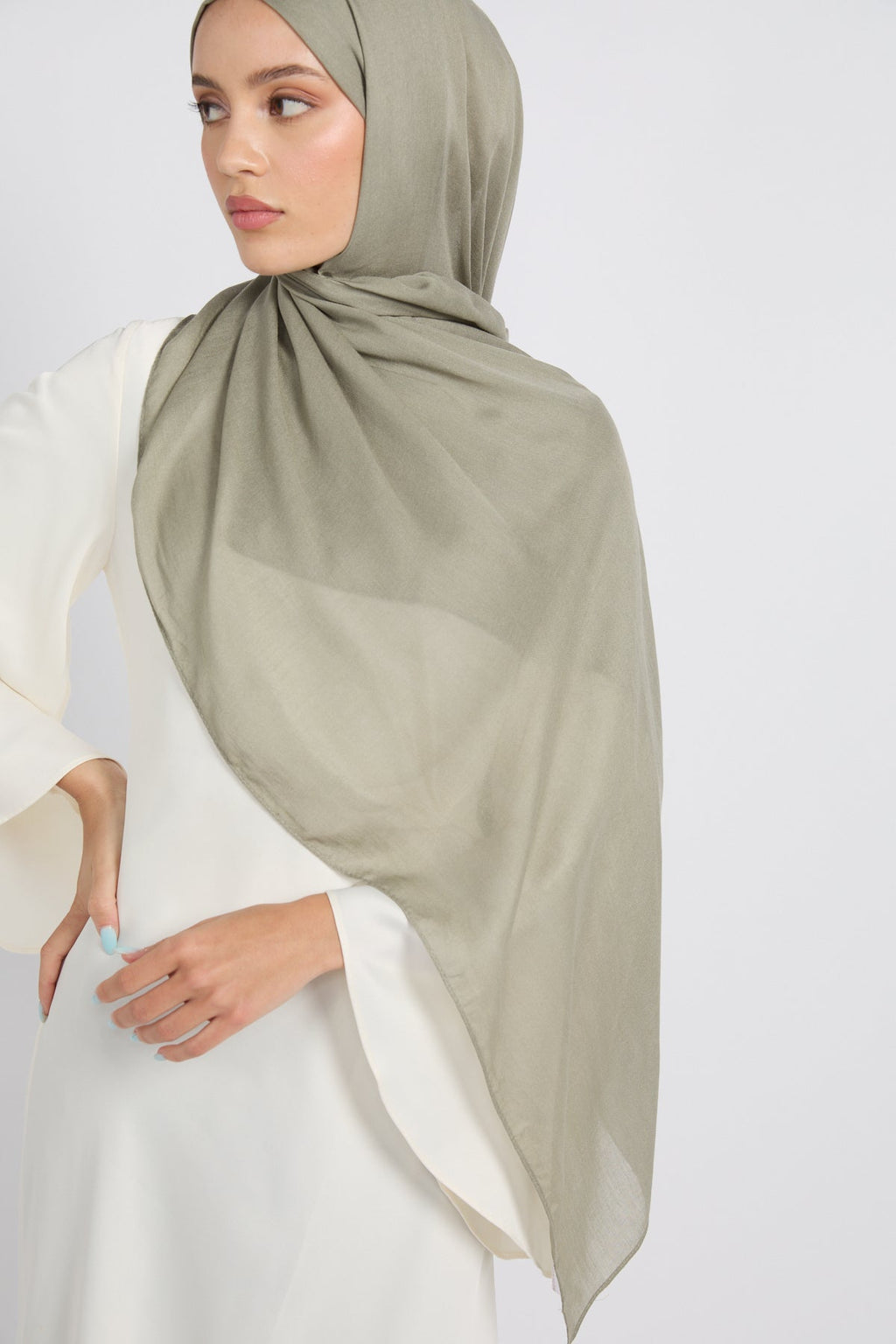 Hijab Coton Modal Premium - Herbe de Mer