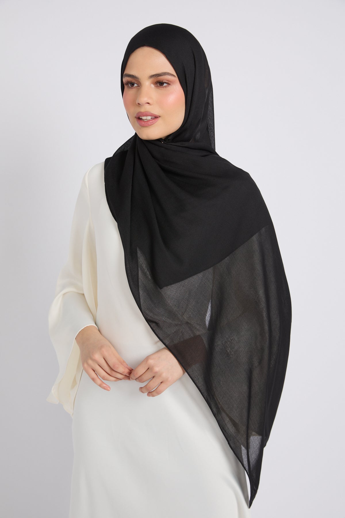 Hijab Coton Modal Premium - Noir