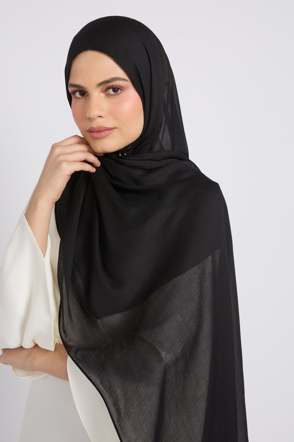 Hijab Coton Modal Premium - Noir