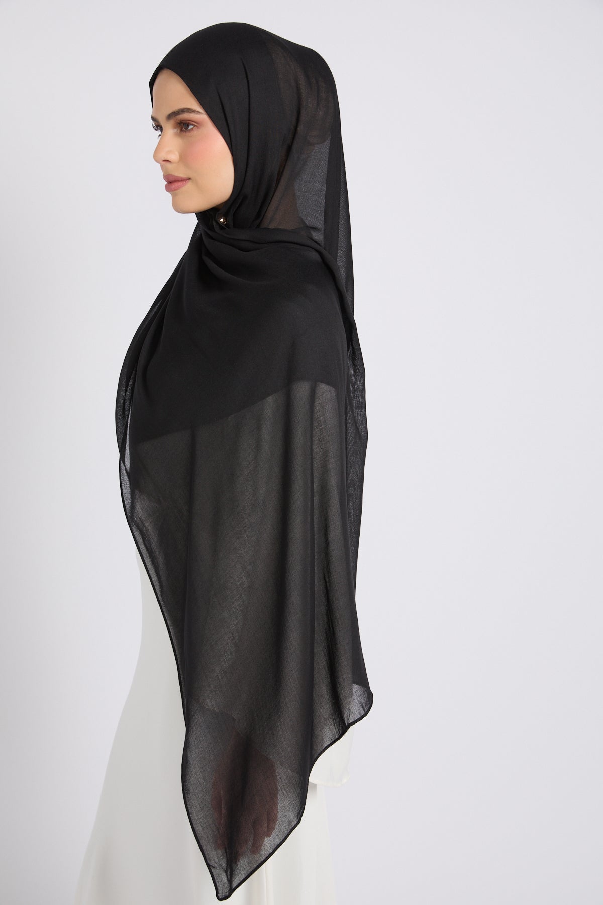 Hijab Coton Modal Premium - Noir