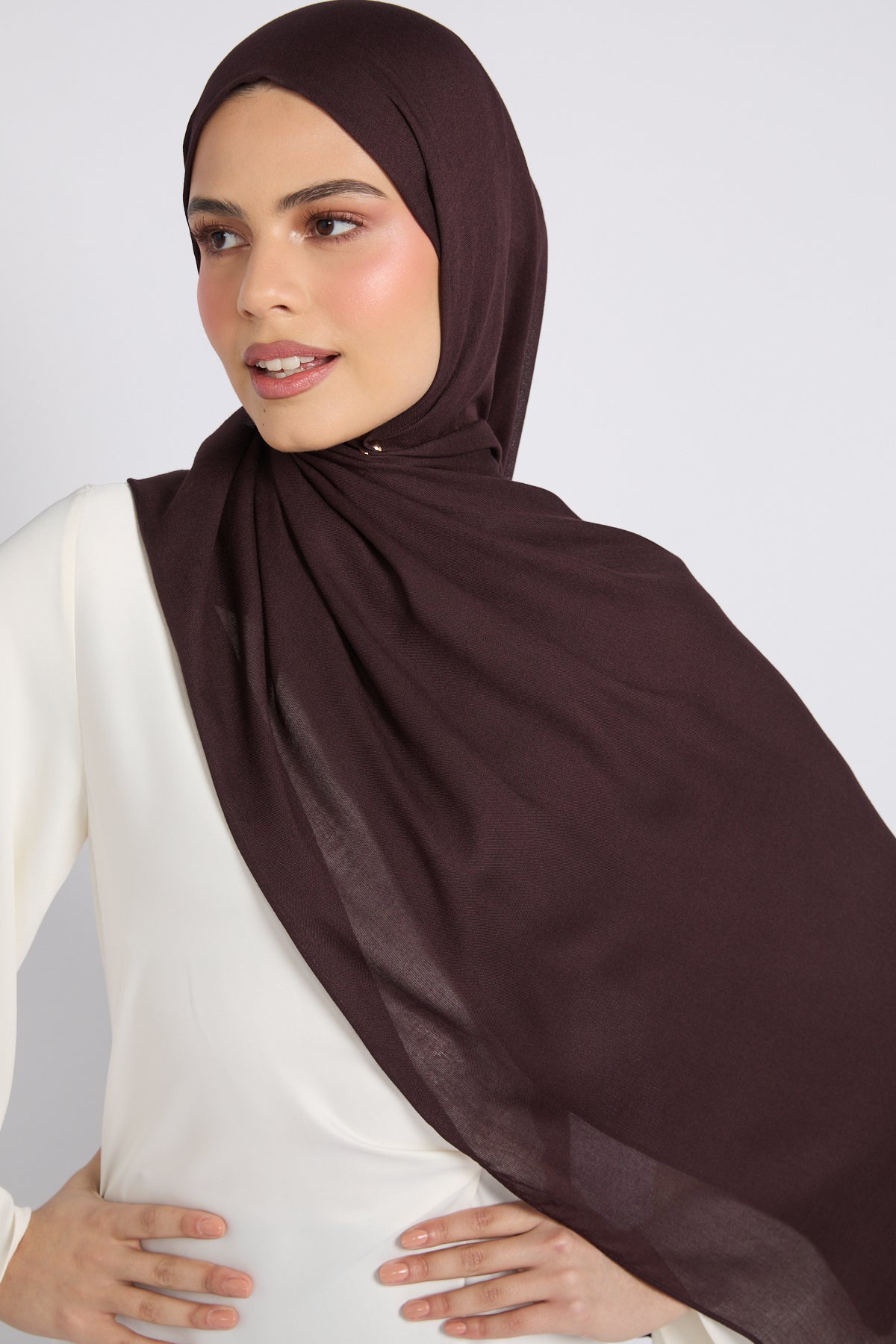 Hijab Coton Modal Premium - Espresso