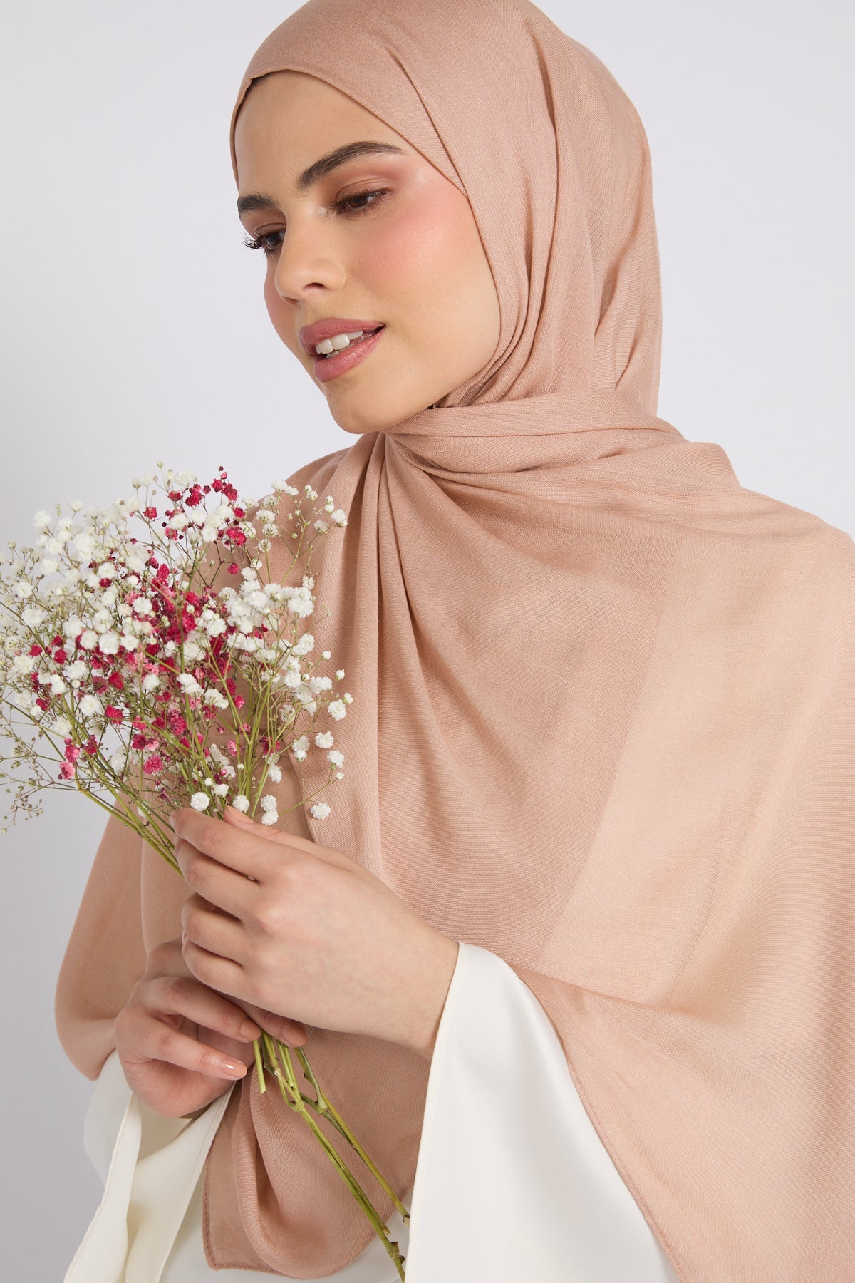 Hijab Coton Modal Premium - Rose Acajou