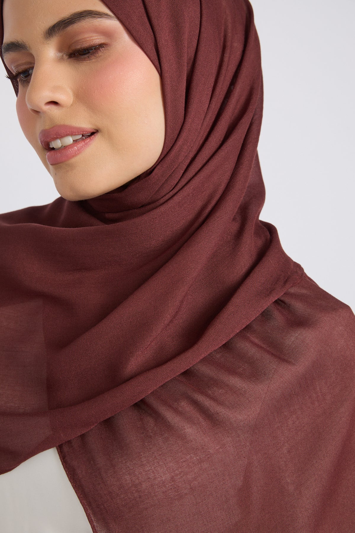 Hijab Coton Modal Premium - Acajou