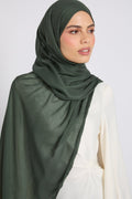 Hijab Coton Modal Premium - Vert Kaki