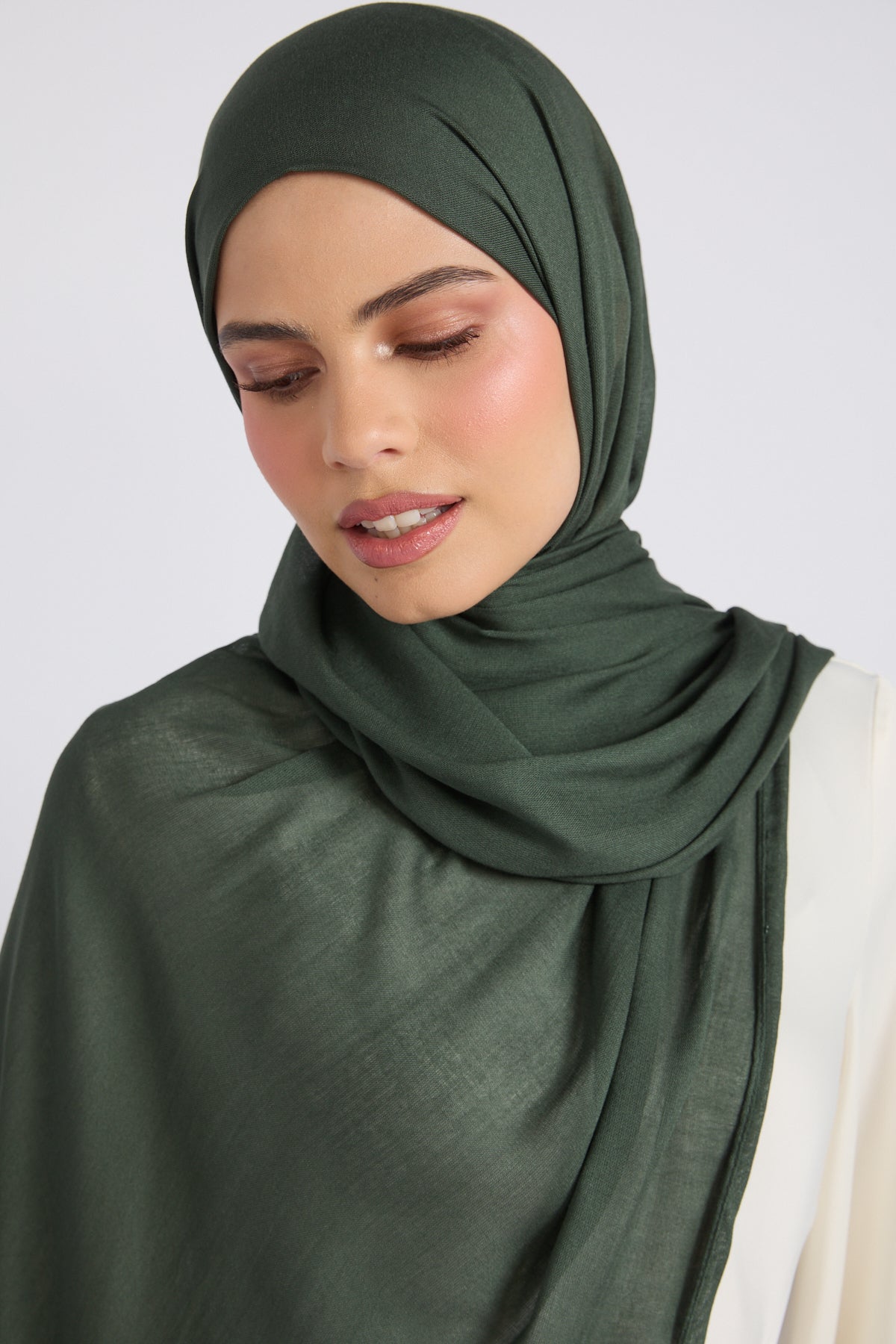 Hijab Coton Modal Premium - Vert Kaki