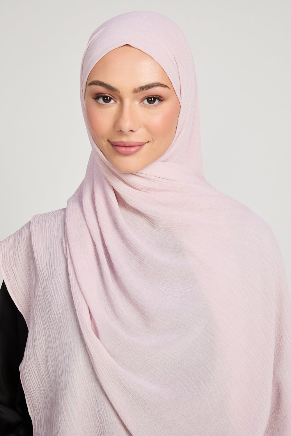 Hijab Modal Froissé - Poussière de Rose