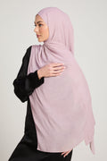 Hijab Modal Froissé - Rose Fumé