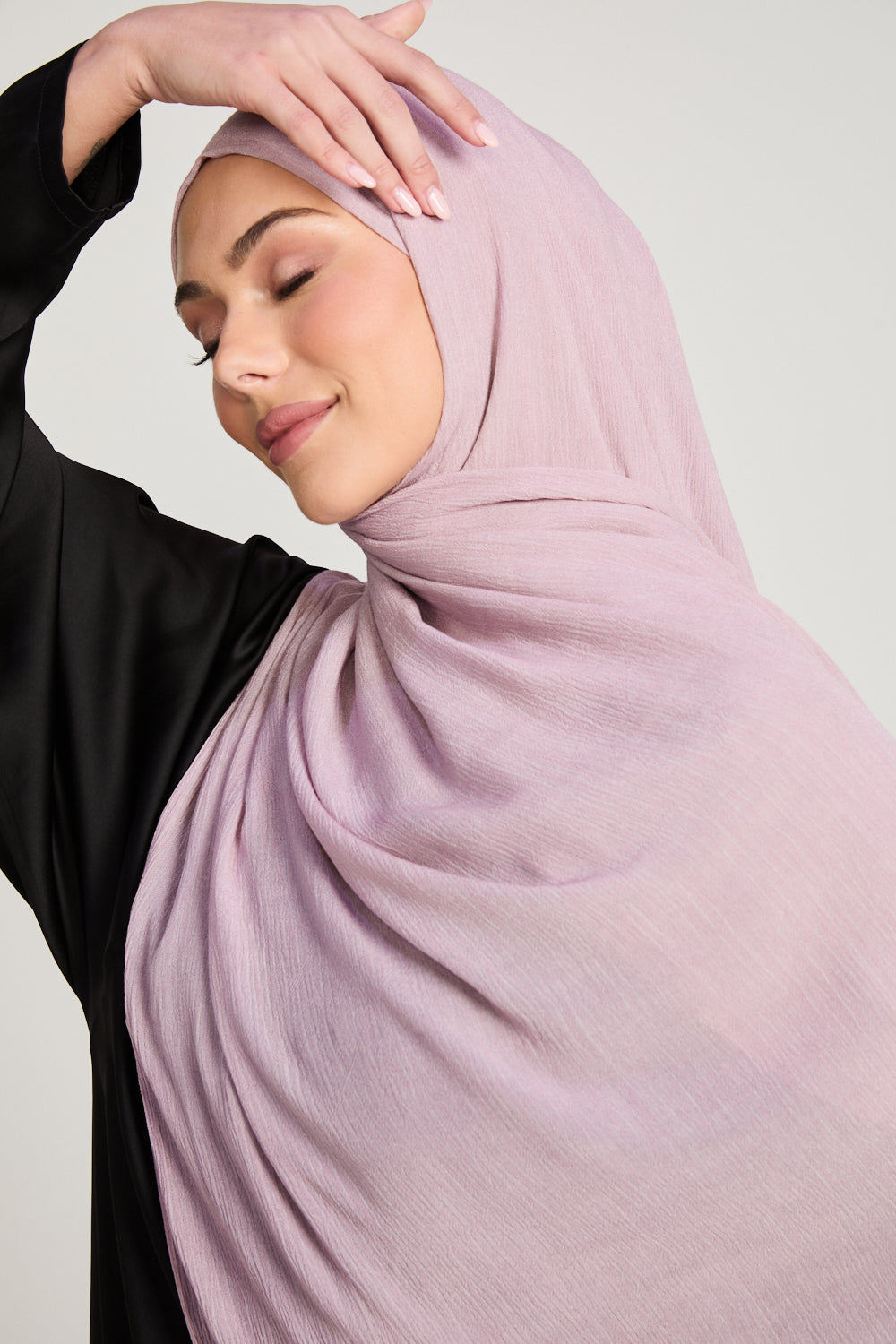 Hijab Modal Froissé - Rose Fumé