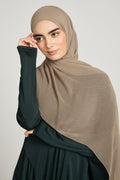 Hijab Froissé Doux Luxe - Taupe Caramel